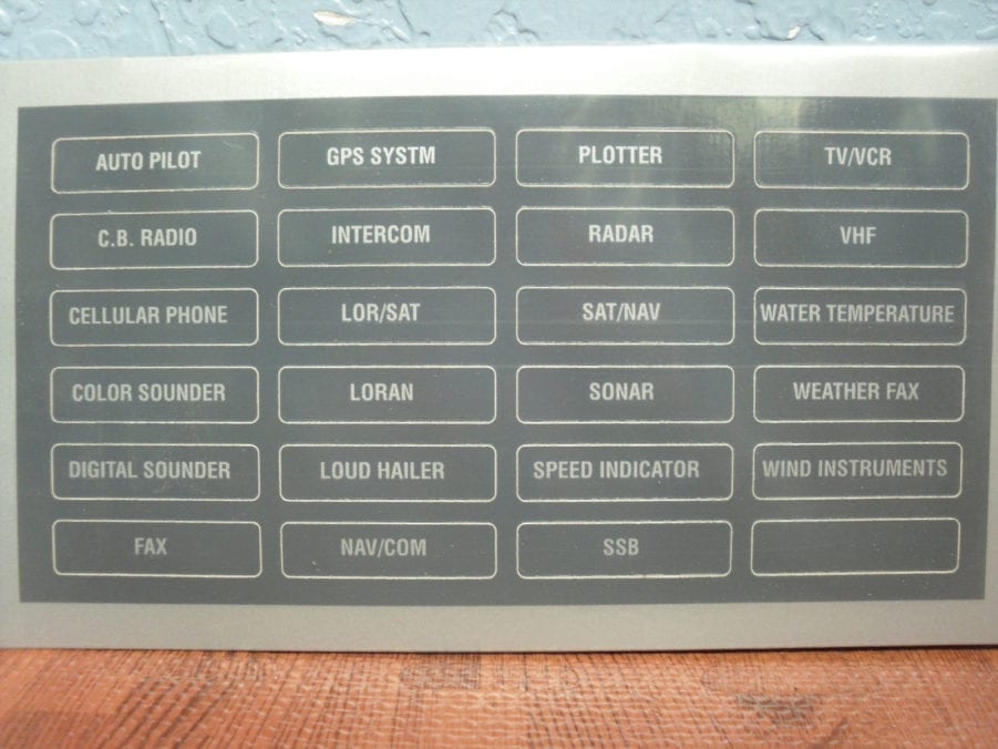 Weems & Plath Comprehensive Electronics Panel Label Kit - Boat Marine ...