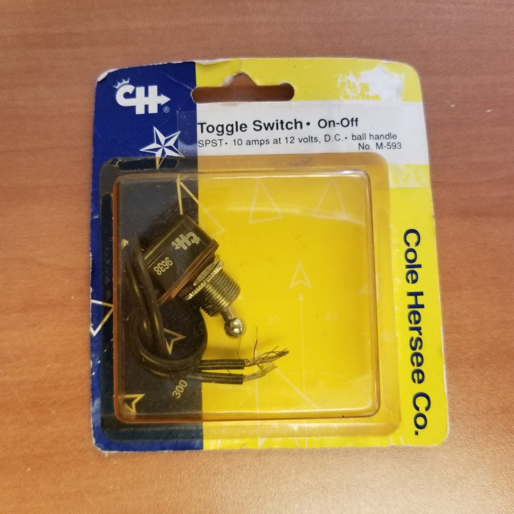 Cole Hersee On/Off Toggle Switch SPST 10 Amp / 12 Volt M-593.