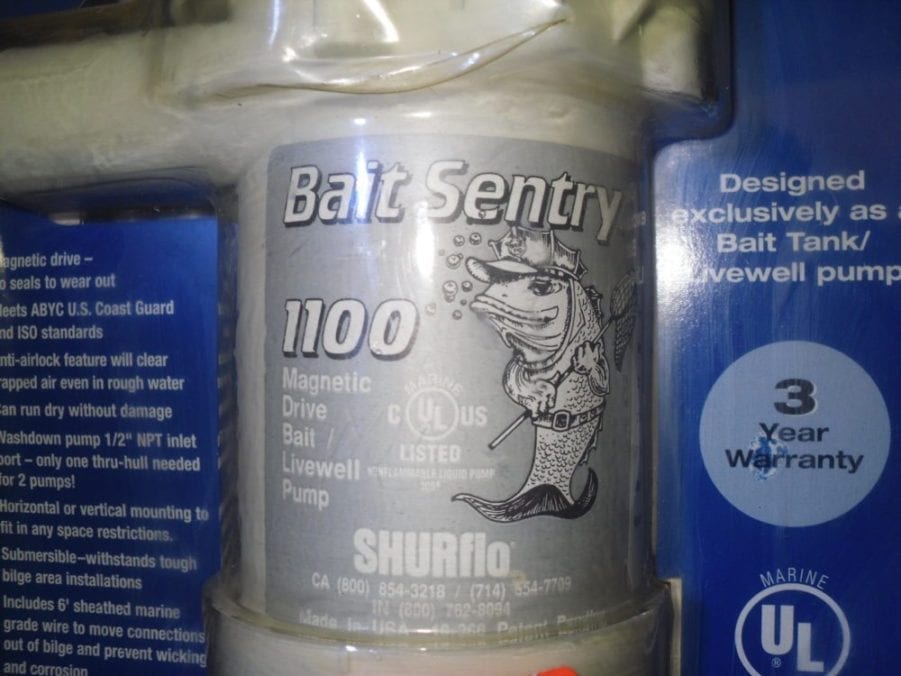 Shurflo Bait Sentry 1100 Magnetic Drive Livewell Pump 1700-021-030 - NEW - Image 3