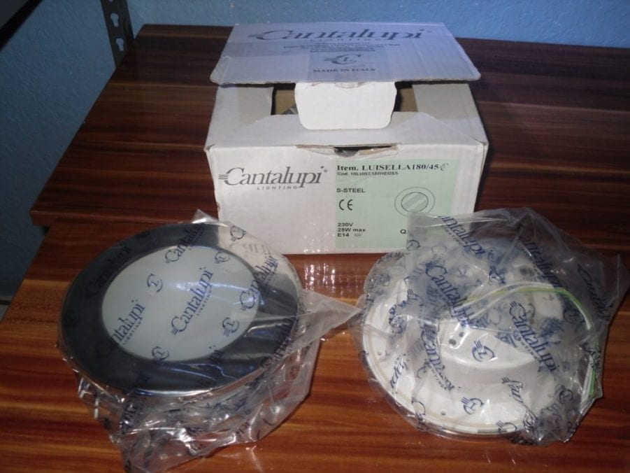 Cantalupi LOT OF 2 BRAND NEW Luisella 230v 25w 10LUISE180HEGSS Stainless Steel
