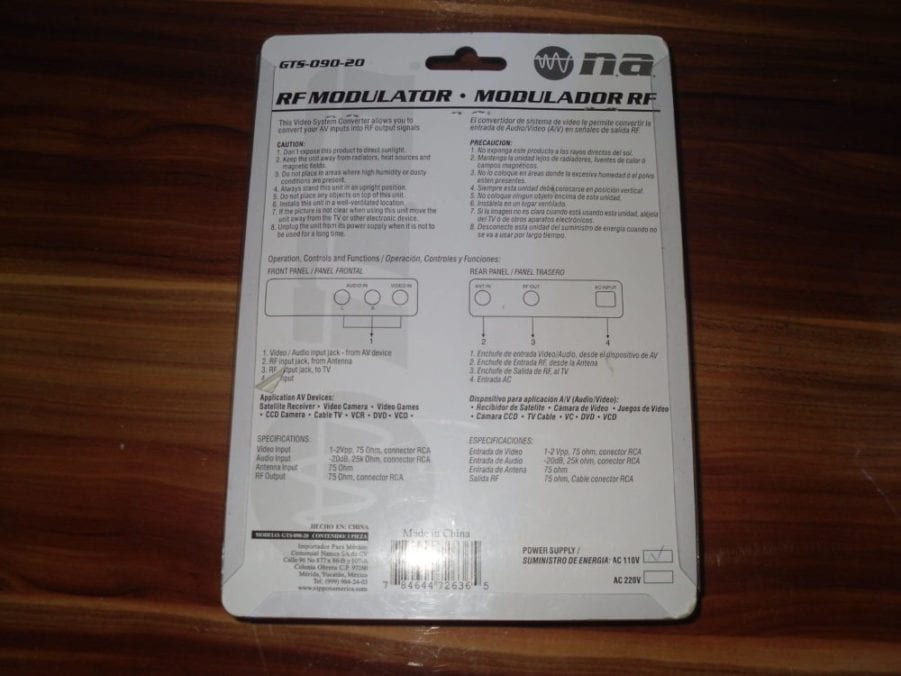 NA GTS-090-20 RF Modulator Auto TV Switch NEW IN PACKAGING - Image 3
