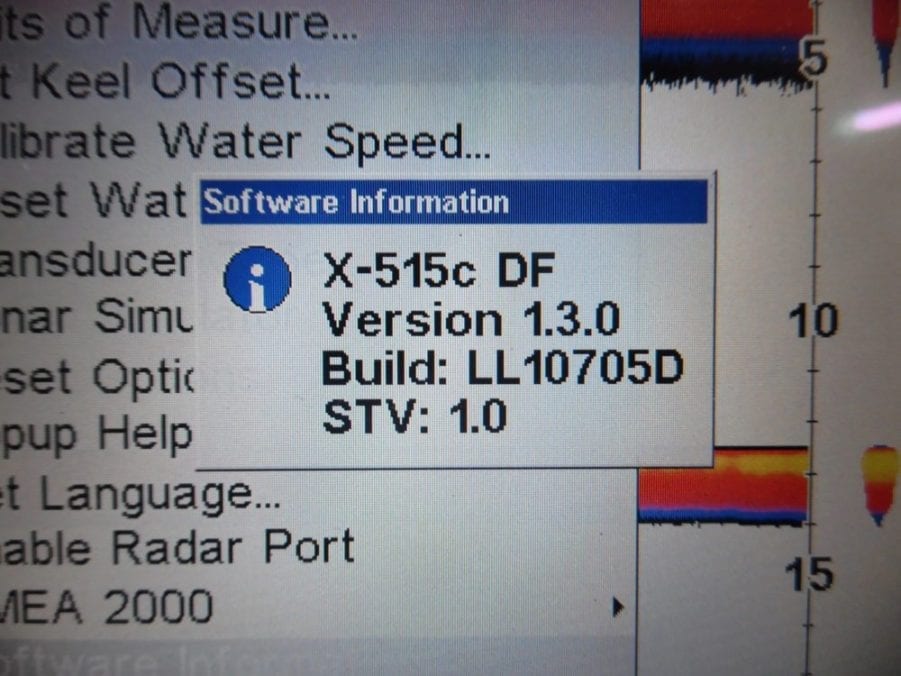 Lowrance X515c DF Fishfinder Display + Suncover - Good Condition - Image 5