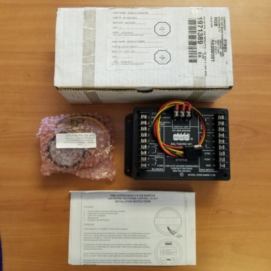 Sea-Fire Fire Suppression System Monitor & Shutdown 131-411 ESRS-MARK V SR NEW