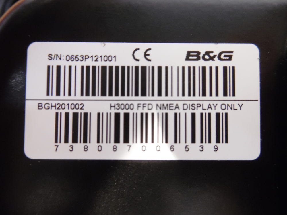 B&G B and G H3000 FFD NMEA Display Ony - BGH201002 - Great Condition ...
