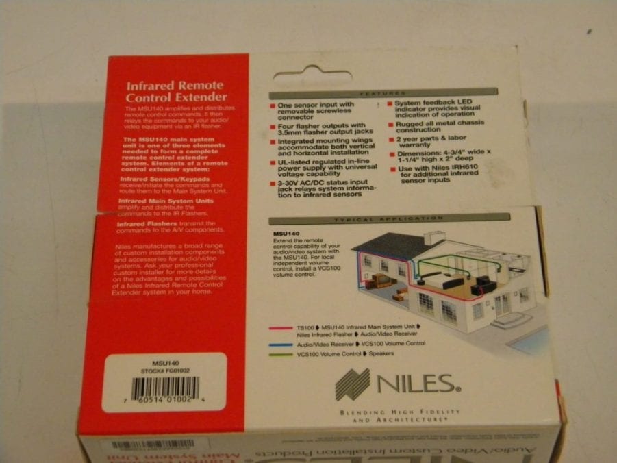 NILES - MSU140 - Infrared Remote Control Extender - New/Old Stock - Image 8