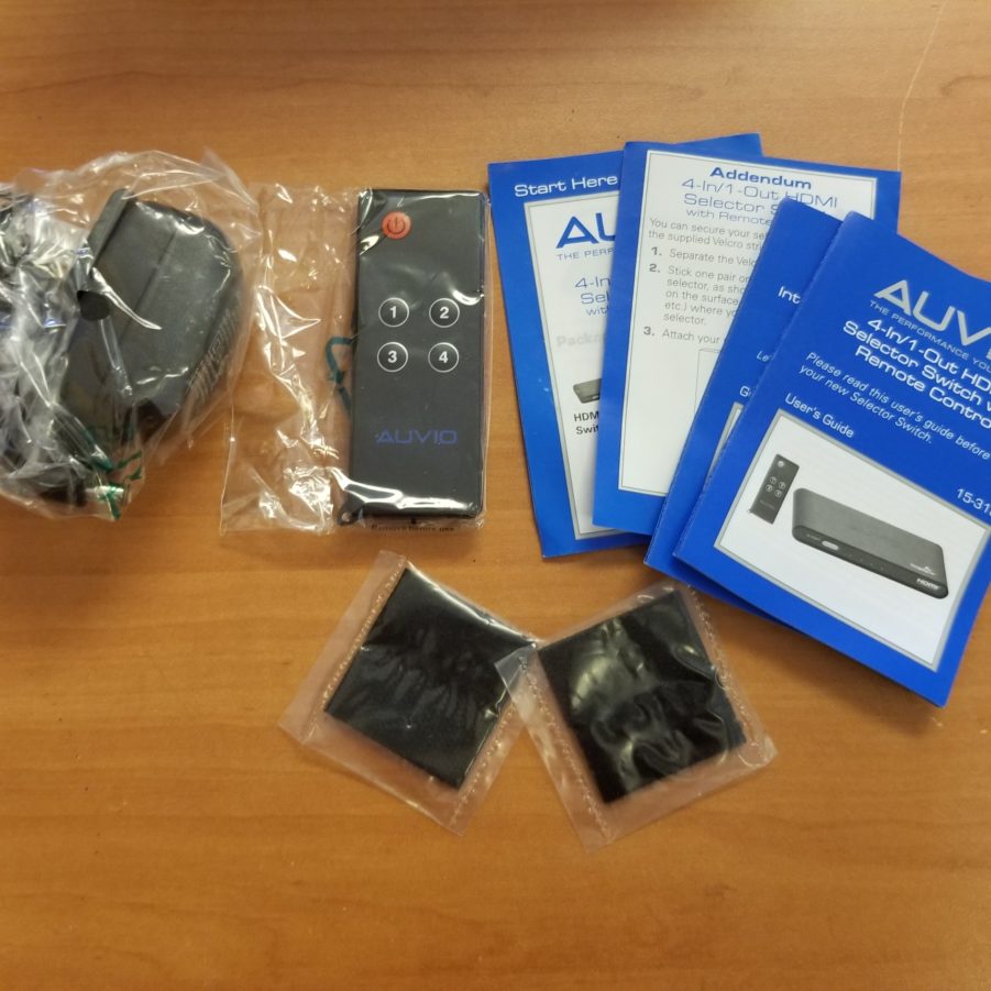 Auvio 4-In / 1-Out HDMI Selector Switch with Remote Control 15-318 - NEW - Image 7