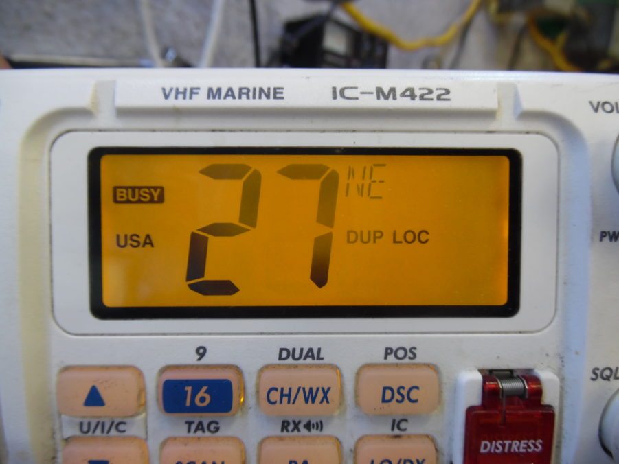 Icom IC-M422 White VHF Marine Transceiver w/ Attached Mic - Good Cond - Image 2
