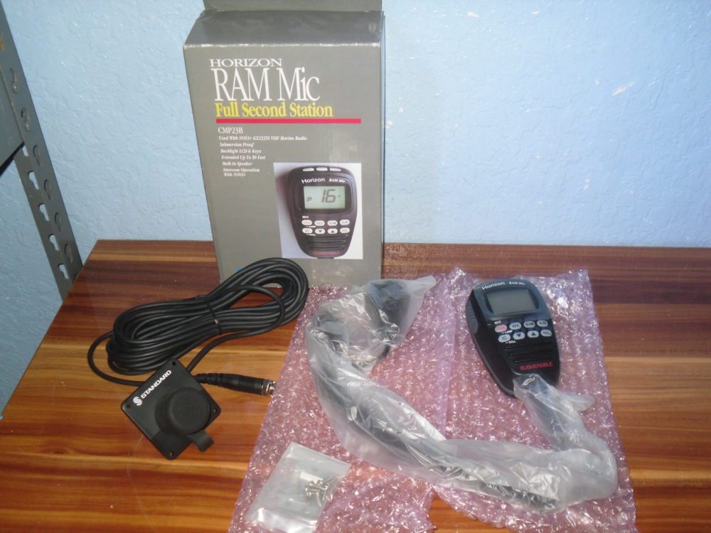 Standard Horizon NEW Original Black Ram Mic Remote w/ Cable & Dash Mount CMP23B Max Marine