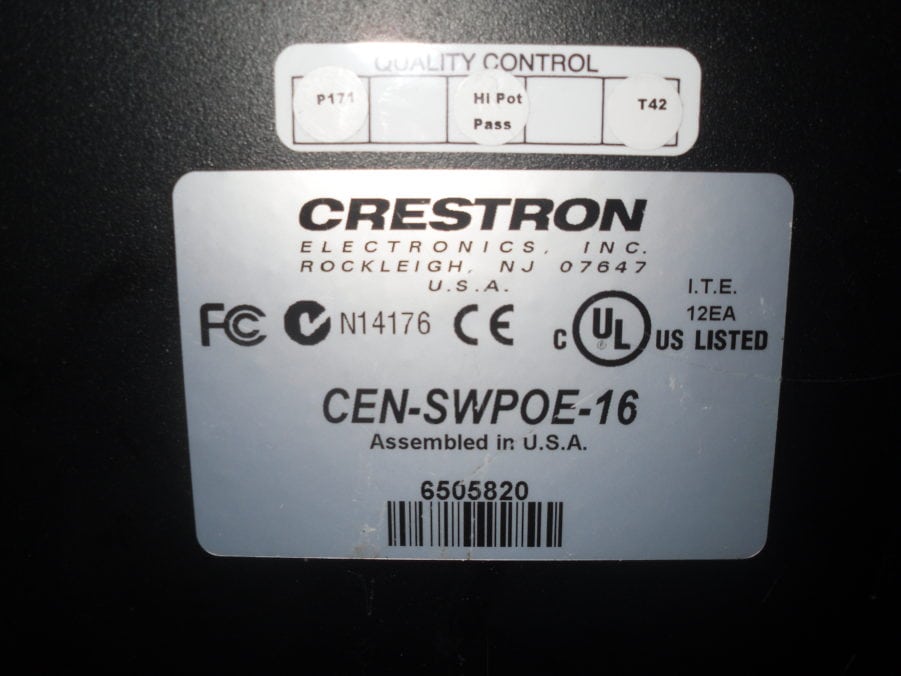 Crestron Managed POE Switch - CEN-SWPOE-16 - Includes Power Cable - Image 6