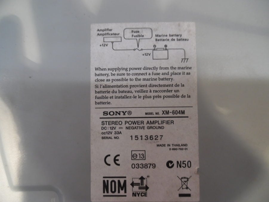 Sony XM604M 4 Channel Marine Amp Fully Tested 90 Day Warranty