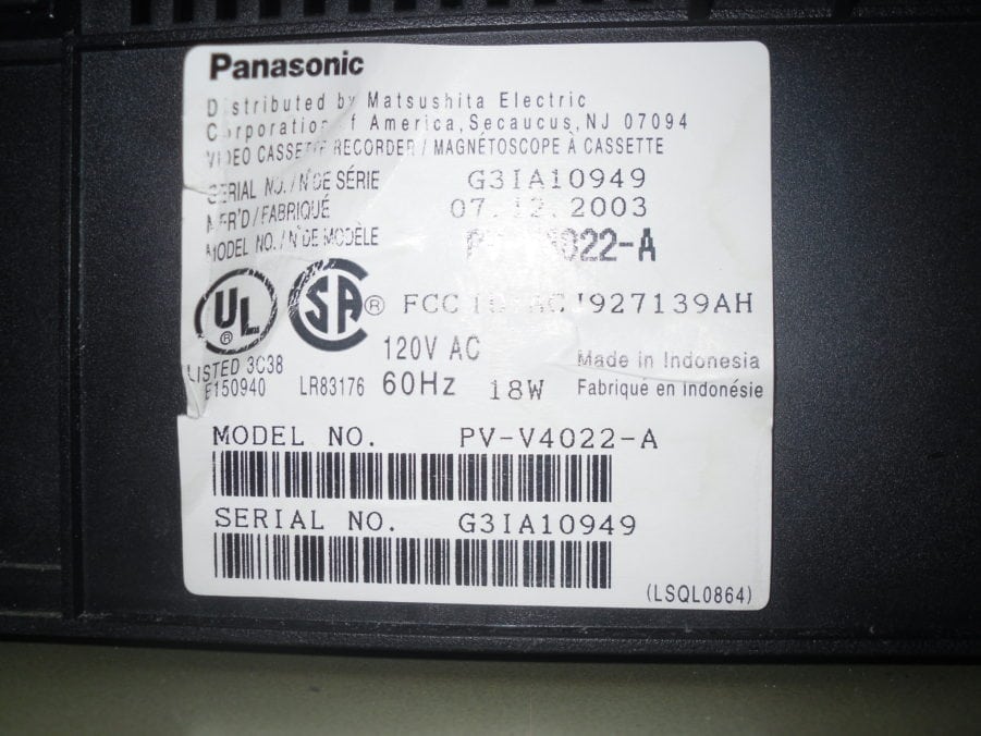 Panasosic PV-V4022 VHS VCR Video Player 4 Head Omni Vision Recorder - Image 7
