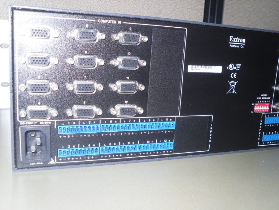 Extron MVX 1212 12x12 VGA Series Stereo Audio Matrix Switcher ADSP Inc. Pwr Cord - Image 8