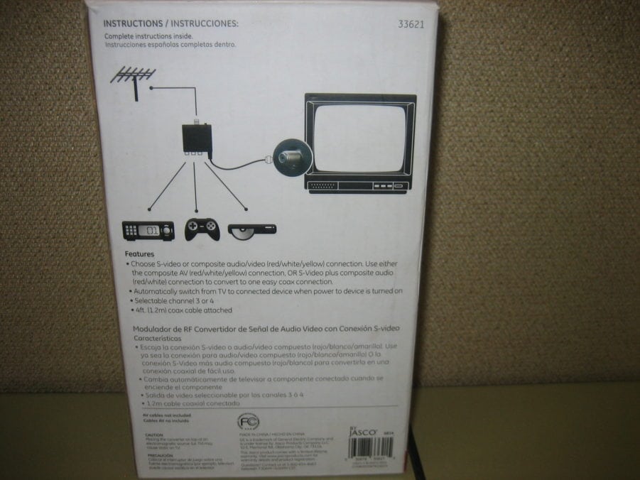 GE 33621 RF Modulator Video Converter w/ S-Video - NEW - Image 2
