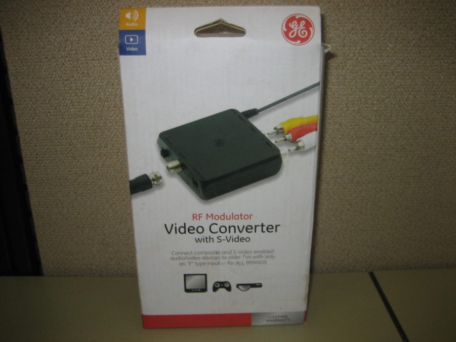 GE 33621 RF Modulator Video Converter w/ S-Video - NEW