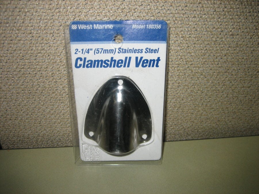 West Marine 180356 Clamshell Vent 21/4" (57mm) Stainless Steel Max