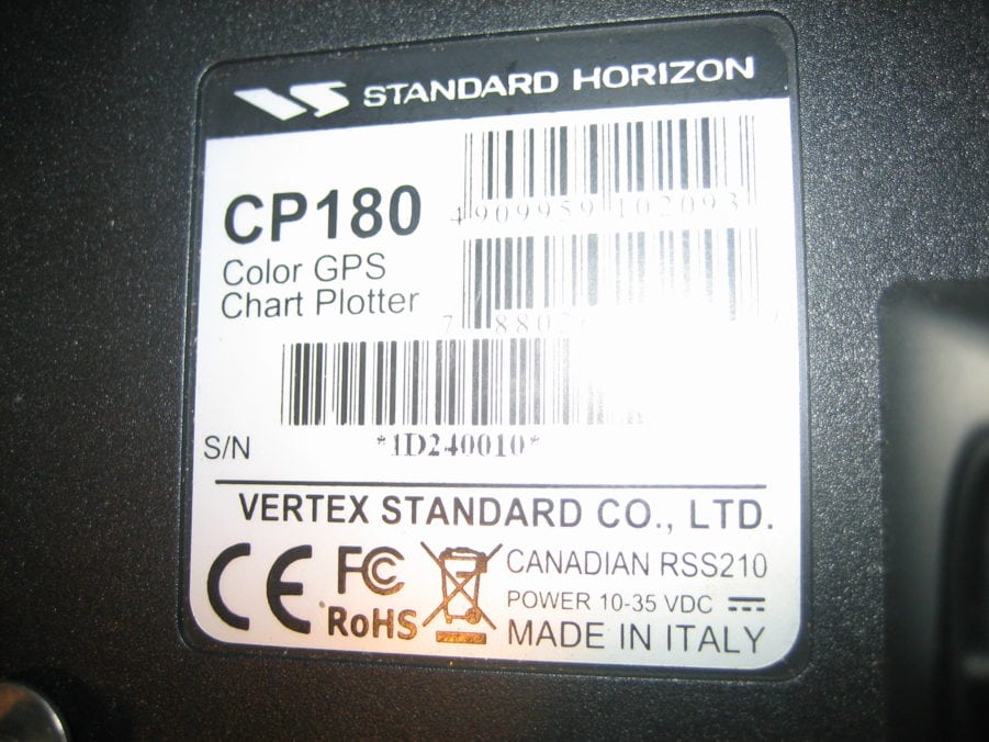 Standard Horizon CP180 Color Chartplotter GPS DISPLAY HEAD w/Suncover & Manual - Image 4