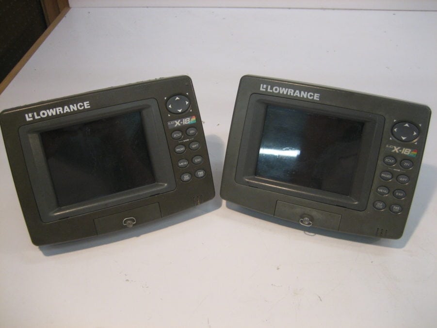 Lowrance LOT OF 2 LCX-18c Units FOR PARTS/REPAIR - BOTH TURN ON AND MOSTLY FUNCT