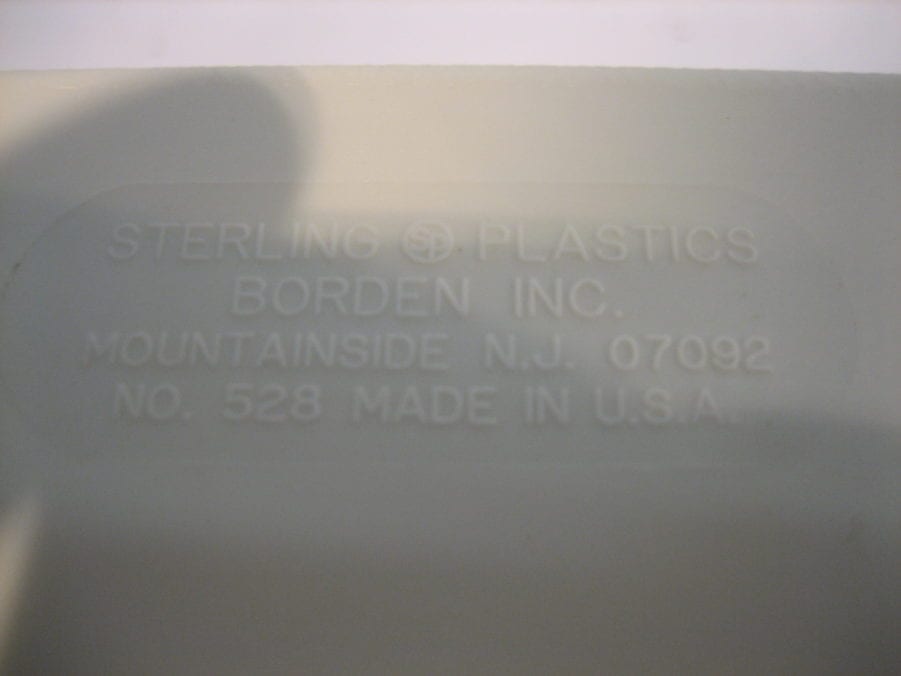 Sterling Plastics Vintage Recipe Index Card File Box NEW #533 White & Brown 3X5 - Image 6