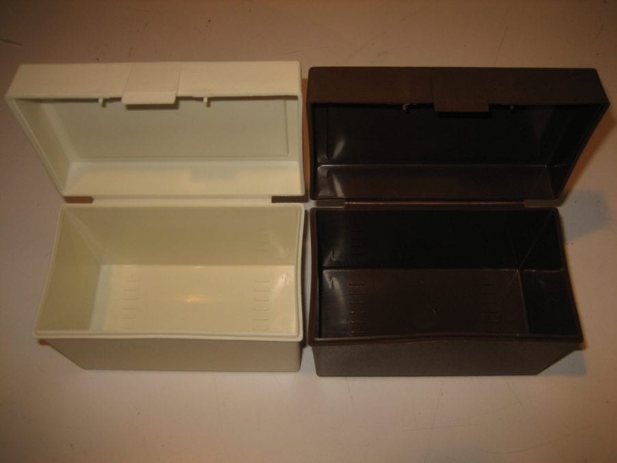 Sterling Plastics Vintage Recipe Index Card File Box NEW #533 White & Brown 3X5 - Image 4