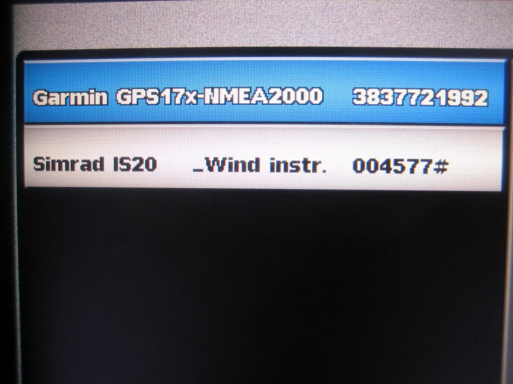 Simrad IS20 Wind Display Powers On, Simnet OK, Arrow Sometimes Off ...