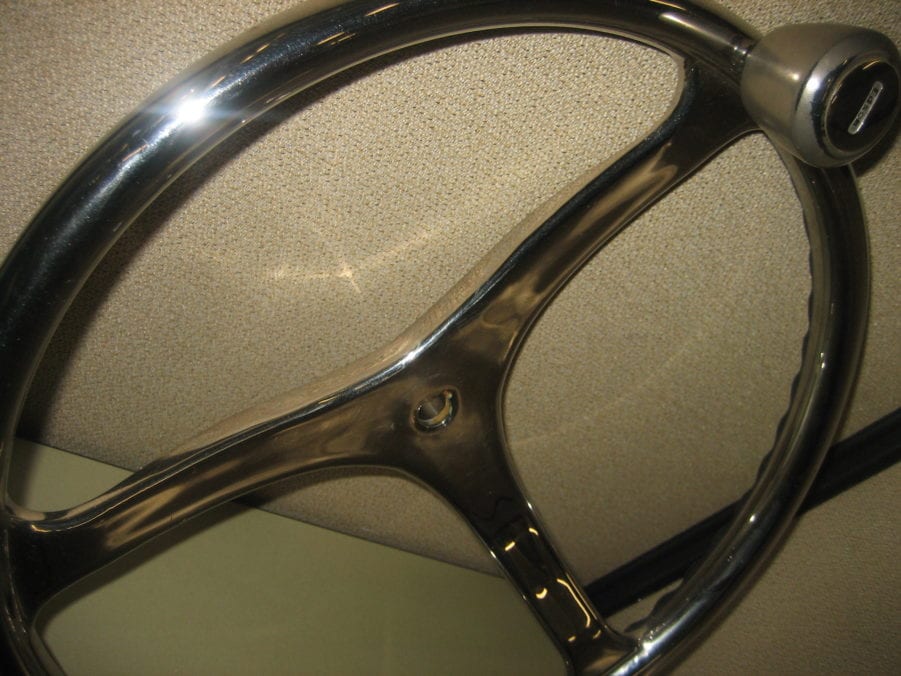 Edson 14.5" SS ComfortGrip Powerwheel Marine Steering Wheel w