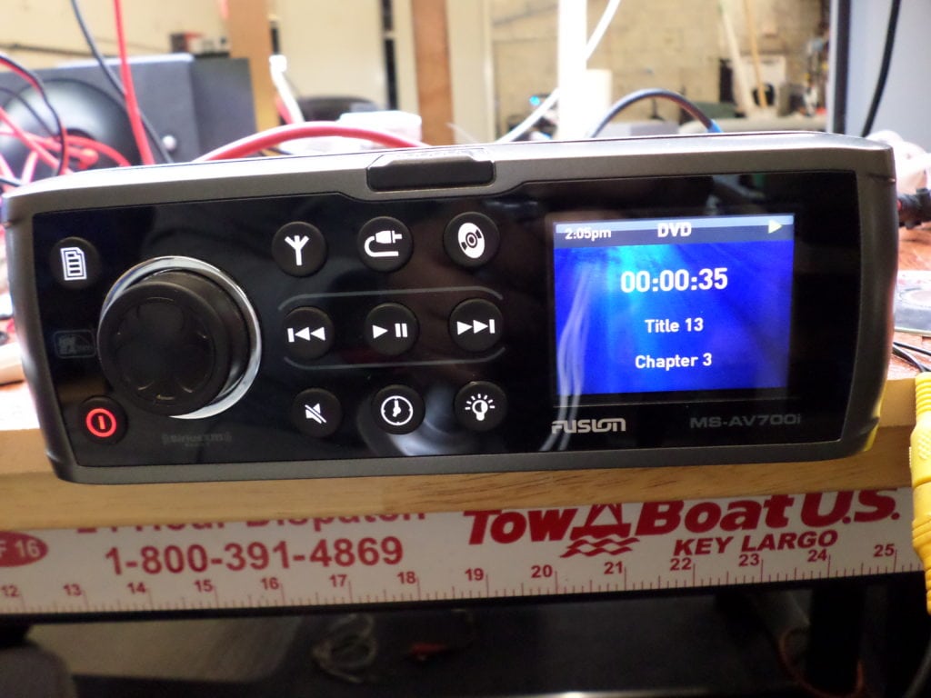 Fusion MSAV700i DVD Marine Stereo Head Unit TESTED & WORKING Max Marine Electronics