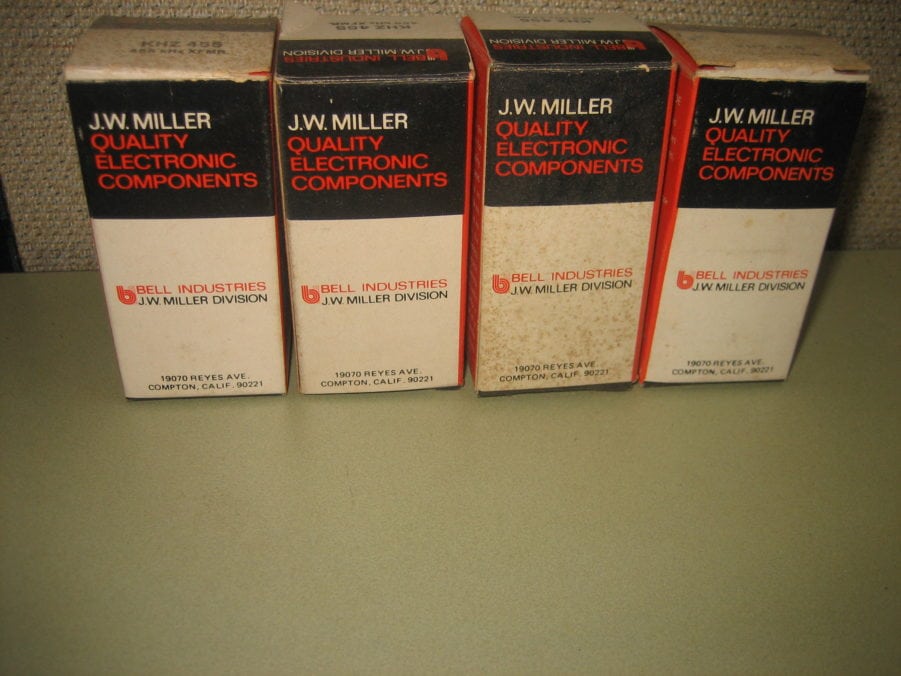 JW Miller Universal IF Transformer KHZ 455 -LOT OF 4