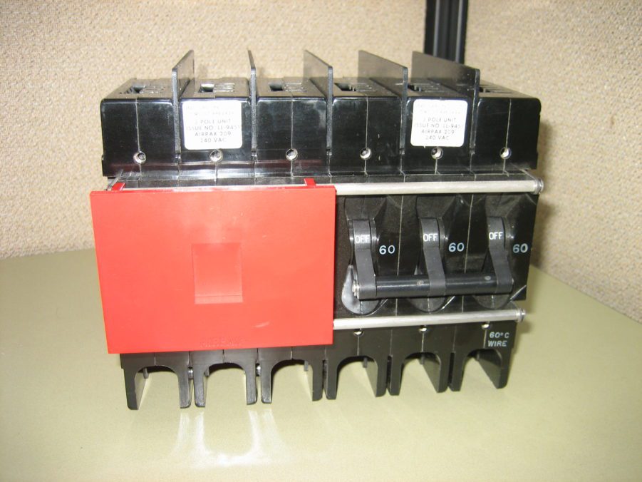 Airpax 2496E60603631 Large Frame Dual 60 Amp 6 Pole Breaker w/ Lockout Max Marine