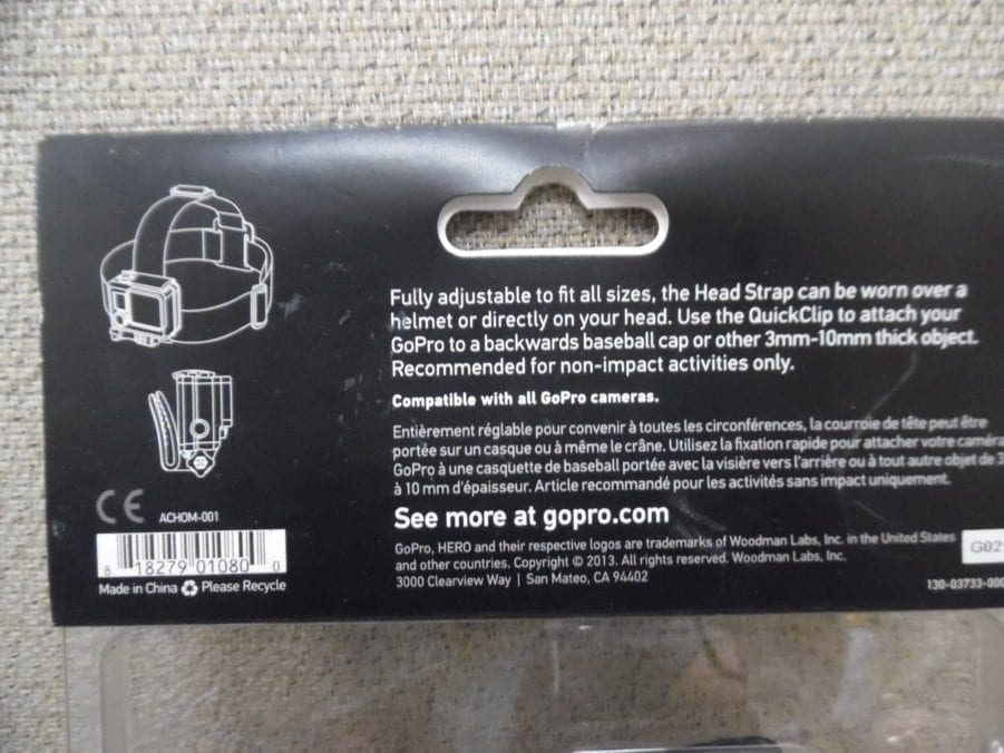 GoPro ACHOM-001 Head Strap + Quick Clip f/ All Models - Image 3