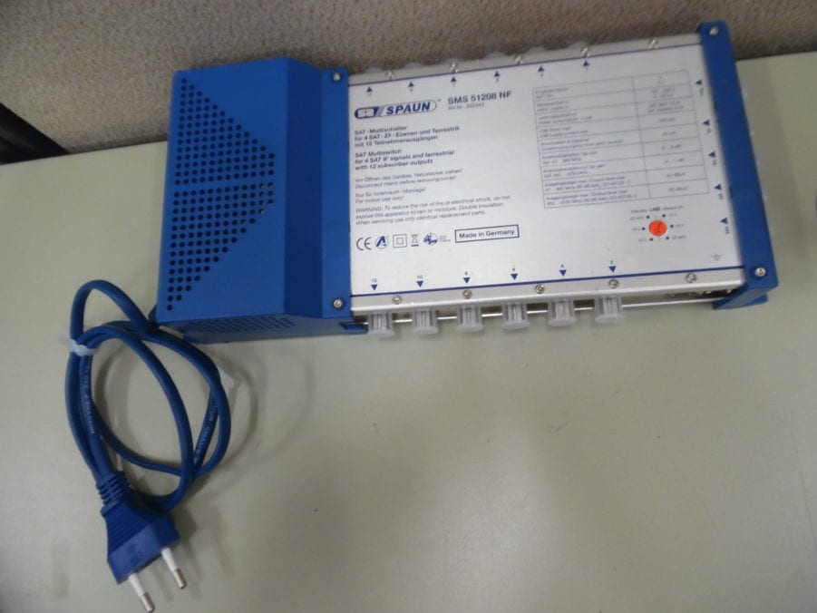 S2 Spaun SMS 51208 NF SAT MultiSwitch f/ 4 SAT IF Signal w/ 12 Outputs - EU