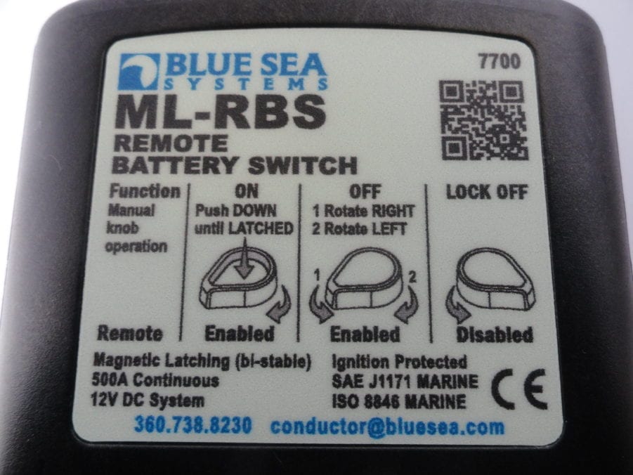 Blue Sea Systems ML-RBS Remote Battery Switch - Free US Shipping - Image 2
