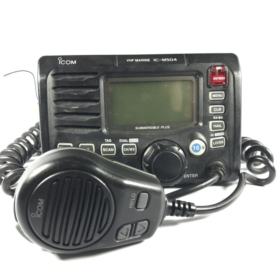 ICM504 Marine VHF Radio w/ Mic TESTED 90 Day Warranty MMSI