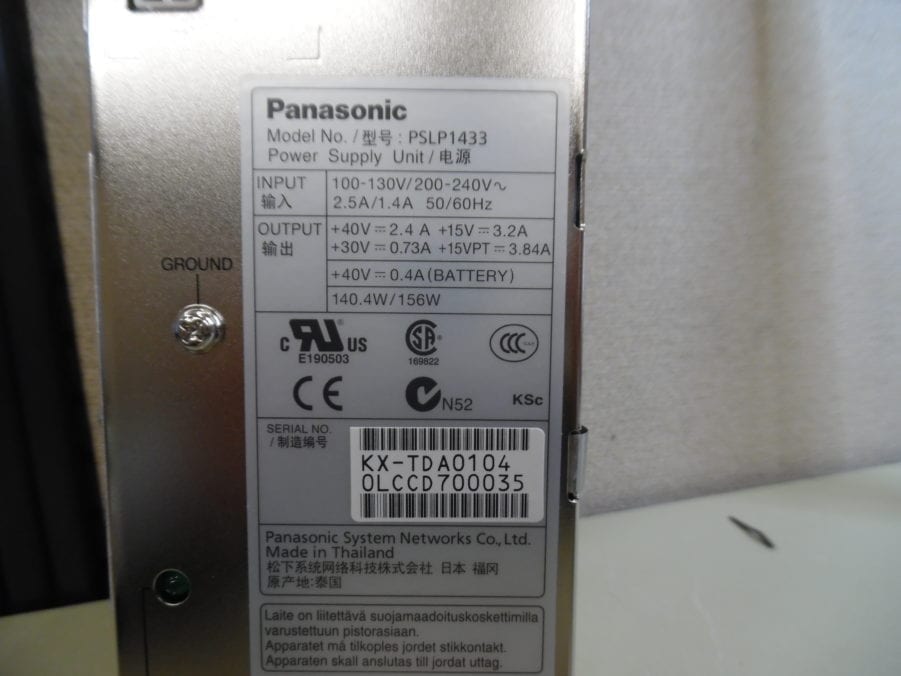 Panasonic KX-TDA0104 Power Supply PSLP1433 f/ TDA200/TDA100/TDE200/TDE100 - Image 8