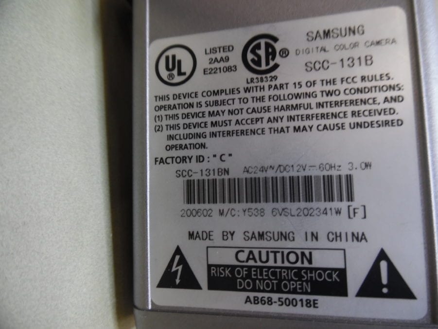 SAMSUNG SCC-131B DIGITAL COLOR SECURITY CAMERA w/ Mount -TESTED! - Image 5