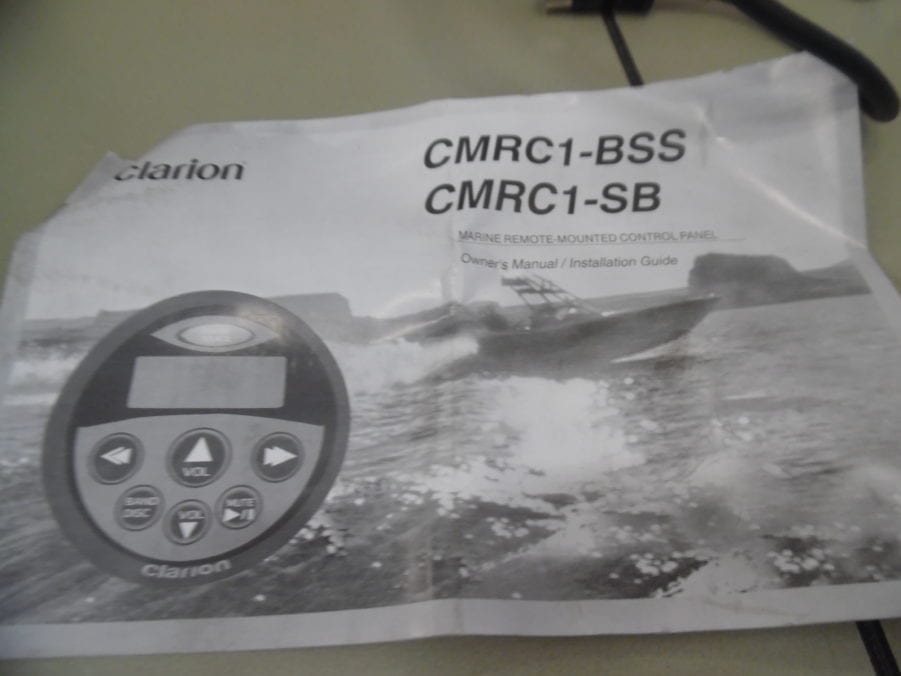 Clarion CMRC1SB Waterproof Marine Wired Remote Control w/ Mount