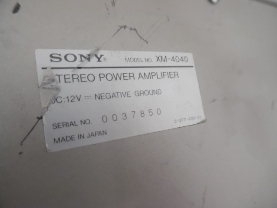 Sony XM-4040 2 / 3 / 4 CHANNEL STEREO AMPLIFIER - TESTED - Image 3