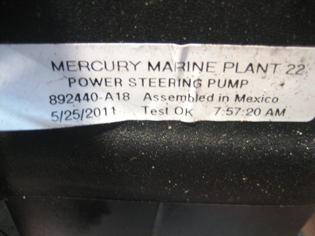 Mercury Verado Power Steering Pump Kit w/Cable Condition Unknown