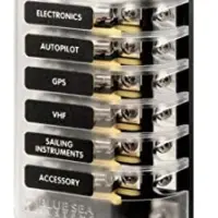 Blue Sea 5015 ST Glass 6-Circuit Fuse Block with Negative Bus and Cover