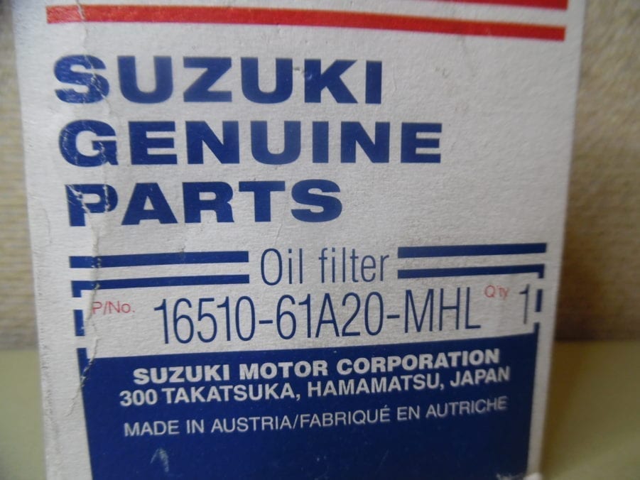 GENUINE SUZUKI 16510-61A20-MHL OEM OUTBOARD 4 STROKE OIL FILTER - Image 2