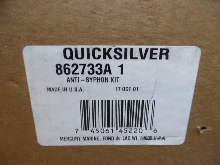 OEM Quicksilver Mercury MERCRUISER 862733A1 ANTI SIPHON KIT Max