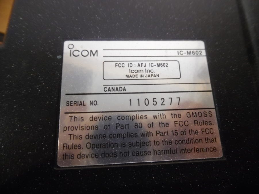 Icom IC-M602 Marine VHF Radio Transceiver - Tested - 90 Day Warranty - Image 8