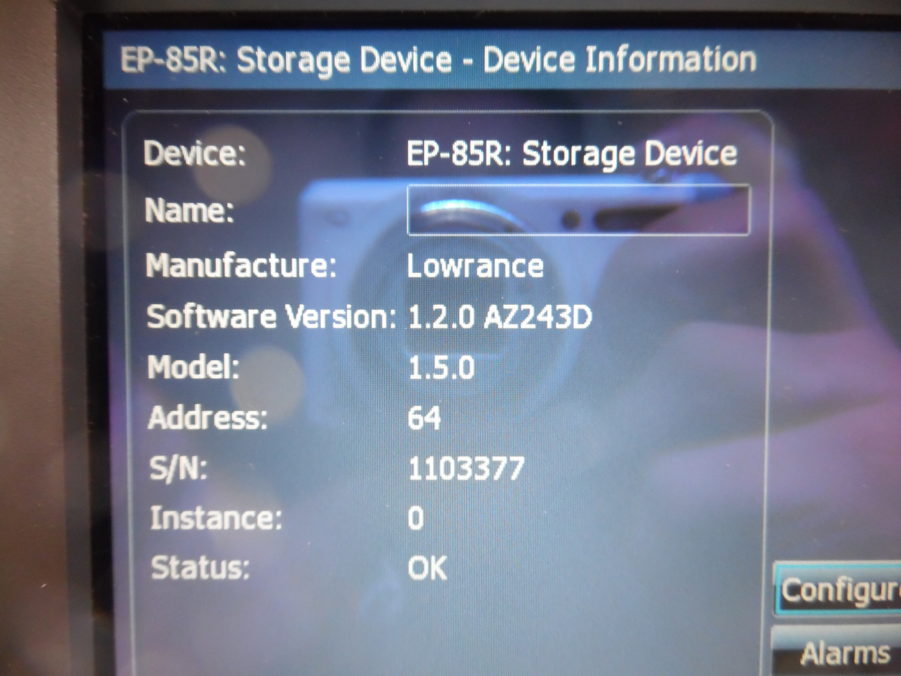 Lowrance EP-85R Storage Device w/ Red Connector - Good Condition - Image 2