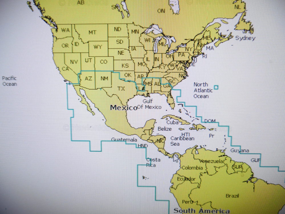 Navionics + Preloaded Caribbean and South America 8GB MSD Chart Card ...
