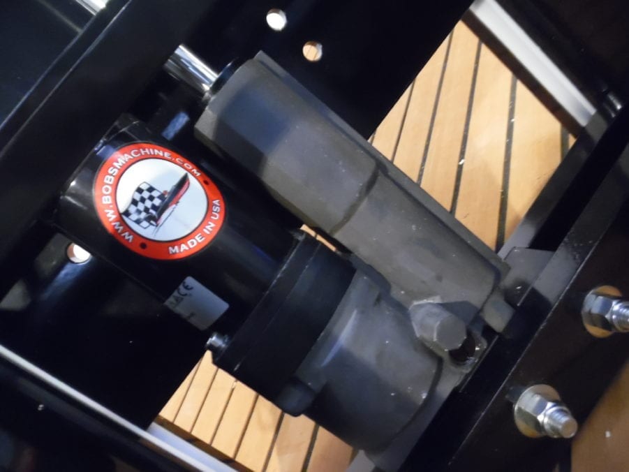 Bob's Machine Shop Jack Plate w/ Motor Black Powder Coat Max Marine