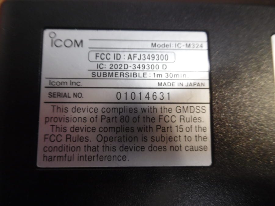 Icom IC-M324 Marine VHF Radio Transceiver w/ Microphone - FULLY TESTED! - Image 7