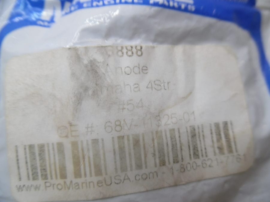 Pro Mariner CM68V1132501A Outboard Anode Replaces Yamaha P/N 68V-11325-01-00 - Image 2