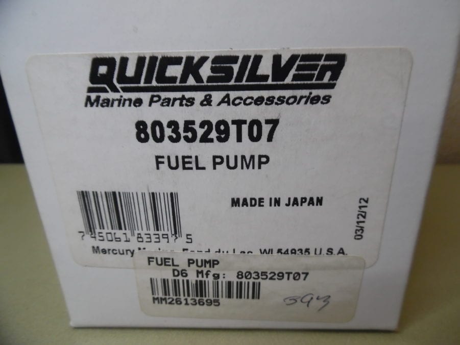 Mercury Mercruiser Quicksilver 803529T07 Fuel Pump - FREE US SHIPPING - Image 2