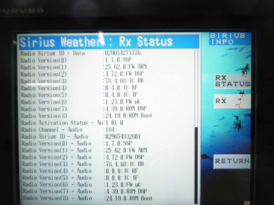 Furuno BBWX1 SIRIUS WEATHER MODULE KIT NAVNET VX2 - ACTIVE SUBSCRIPTION - Image 6