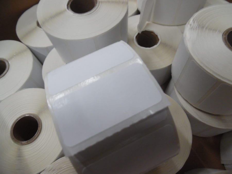 (21) 2X1 SHIPPING LABELS ROLLS 1375 DIRECT THERMAL F/ ZEBRA / ELTRON PRINTERS - Image 3