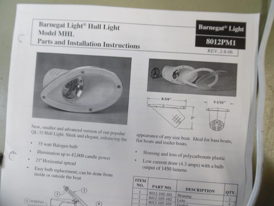 Barnegat Light QL-MHL 55W 12V Marine Boat Hull Light - PAIR - Image 8